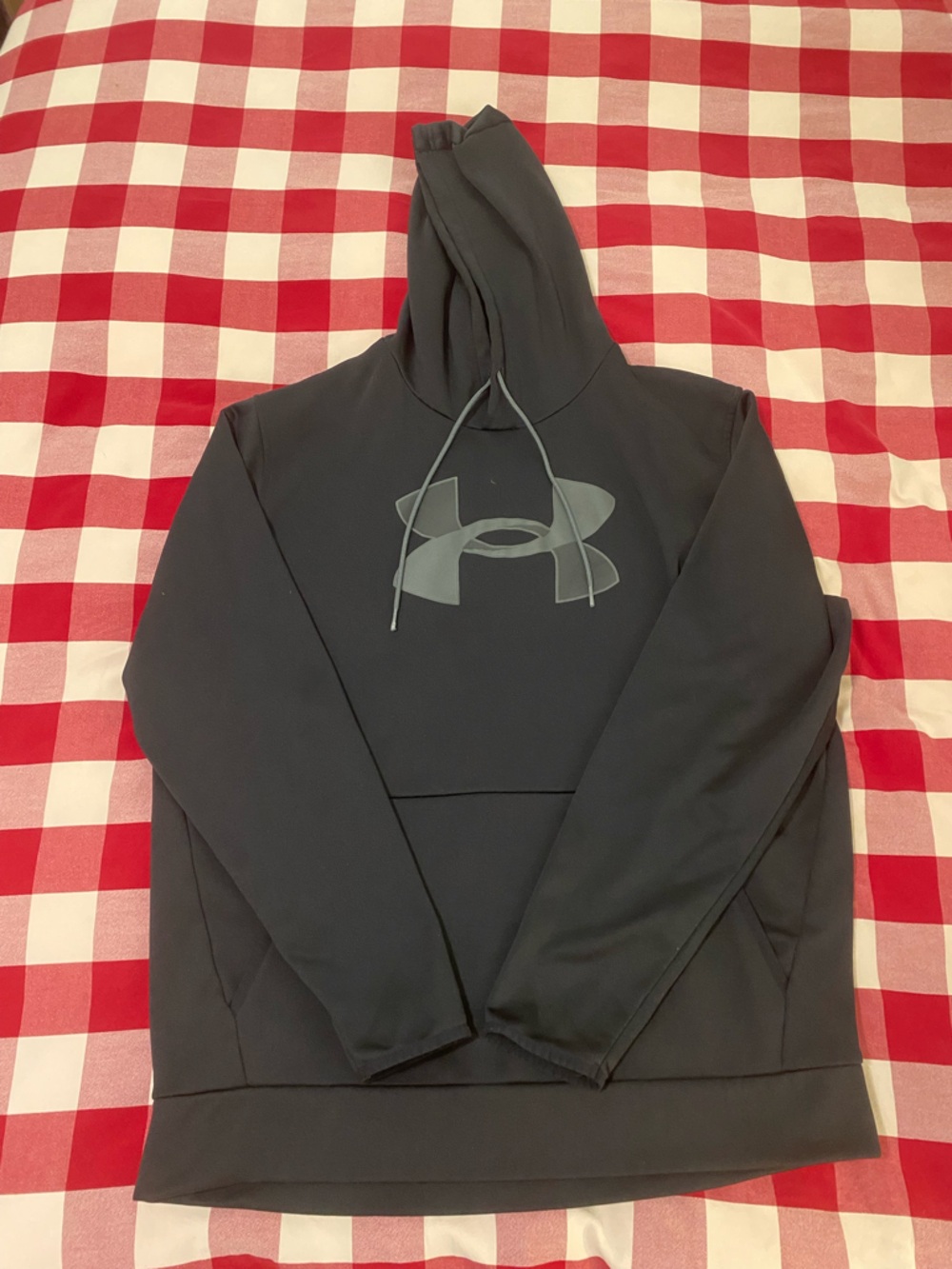 Under Armour Black Pullover Hoodie with Gray Logo